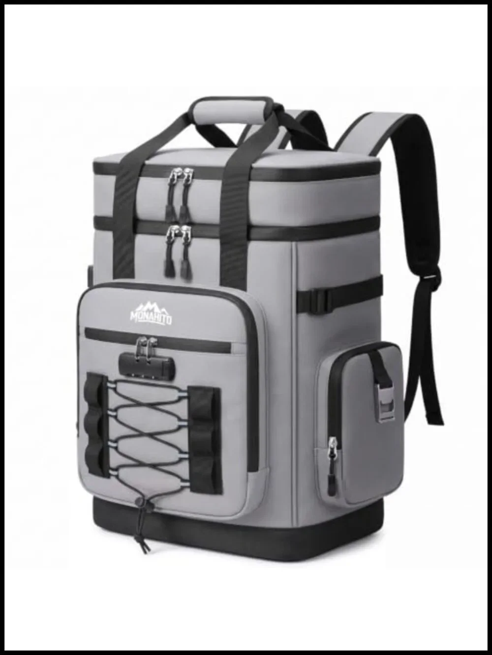 Insulated Leakproof Cooler Backpack for Men - Anti-Theft Lockable Pocket